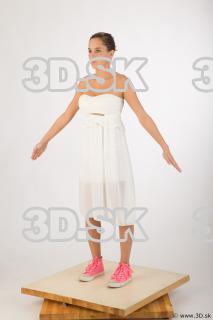 Whole body white dress pink shoes of Leah 0002